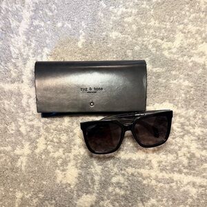 Rag & Bone Black Sunglasses with Leather Case